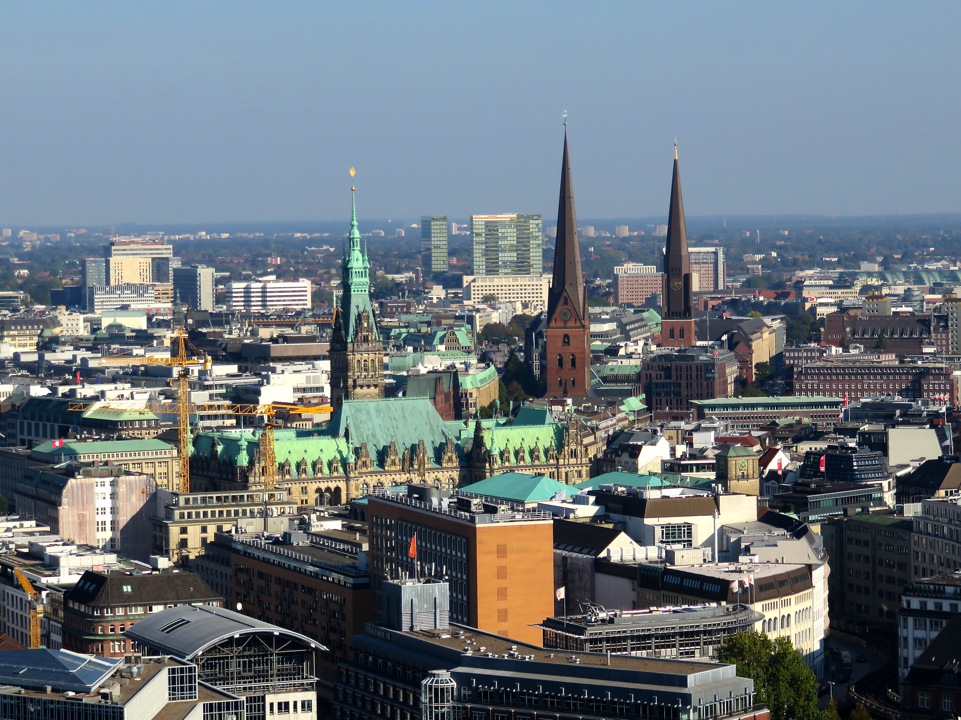 Blich vom Michel zum Rathaus